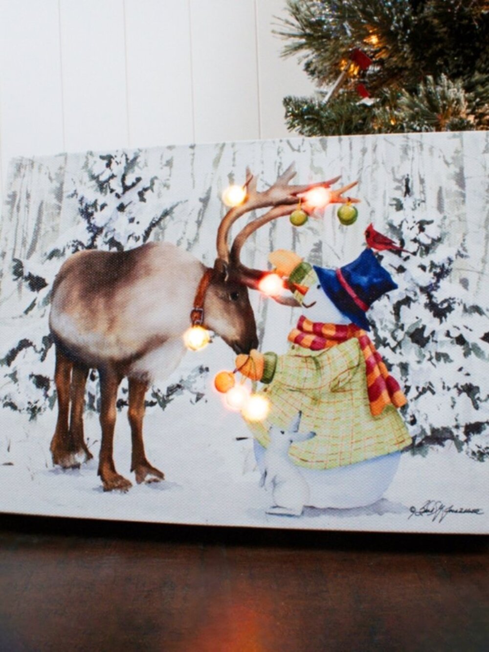 Sweet Friendship Lighted Tabletop Canvas